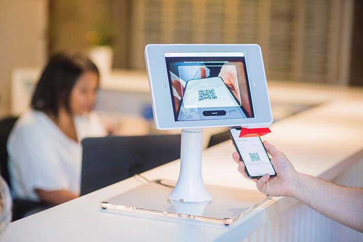 proxyclick visitor management system scanning qr code